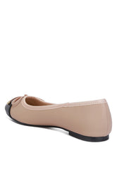 Shop Minato Two Tone Ballet Flats in Nude | Women's Footwear Shoes, Flats, USA Boutique