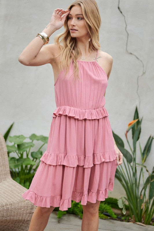 Shop Ruffle Sleeveless Mini Dress, Dresses, USA Boutique