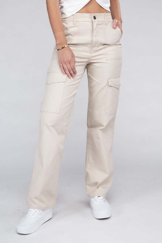 Everyday Wear Elastic-Waist Cargo Pants, Ambiance Apparel, $ 32.95