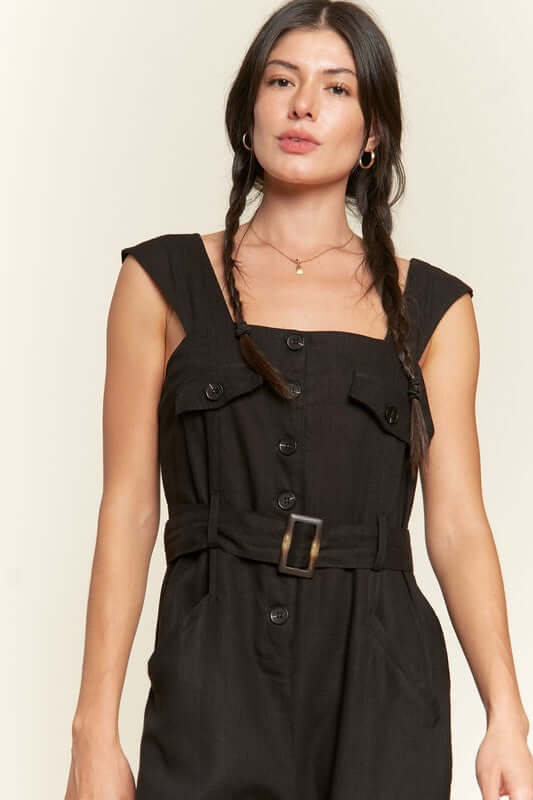 Stylish Sleeveless Square Neck Jumpsuit, Jumpsuits, $ 86.95, A Moment Of Now™