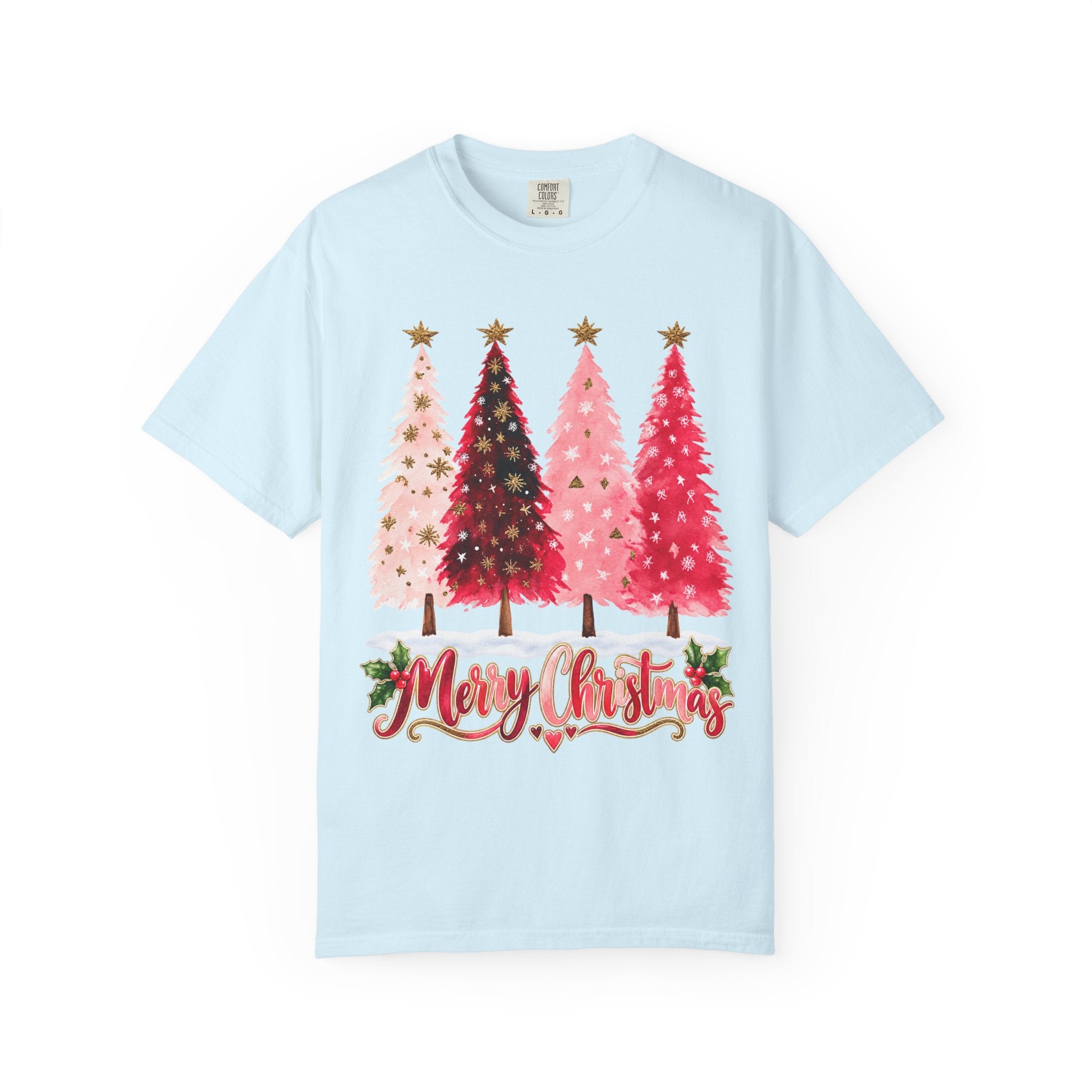 Merry Christmas Pink Tree T-Shirt - t-shirt product image 8