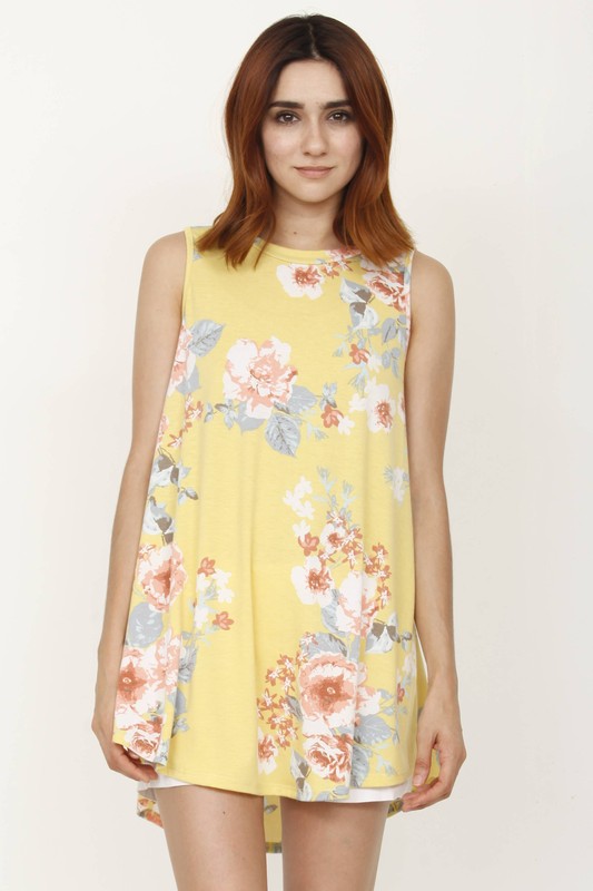 Shop Boho Women's Floral Print Tank Top | USA Boutique Clothing Online, Tank Tops, USA Boutique