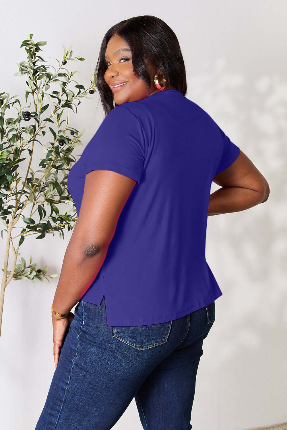 Basic Bae Full Size Round Neck Short Sleeve T-Shirt, Basic Bae, $ 19.00