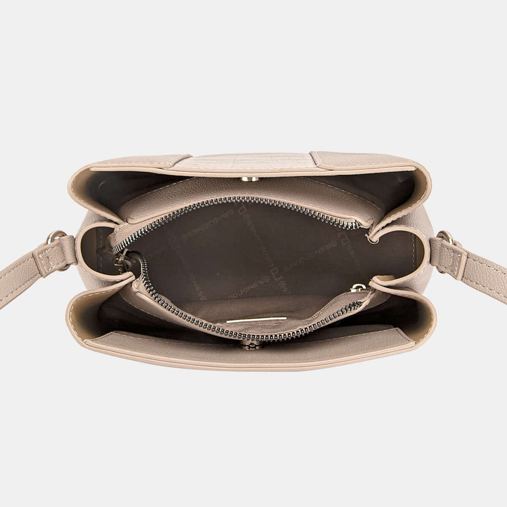 David Jones PU Leather Crossbody Bag Handbag - Chic & Functional, Crossbody Bags, $ 45.00, A Moment Of Now™
