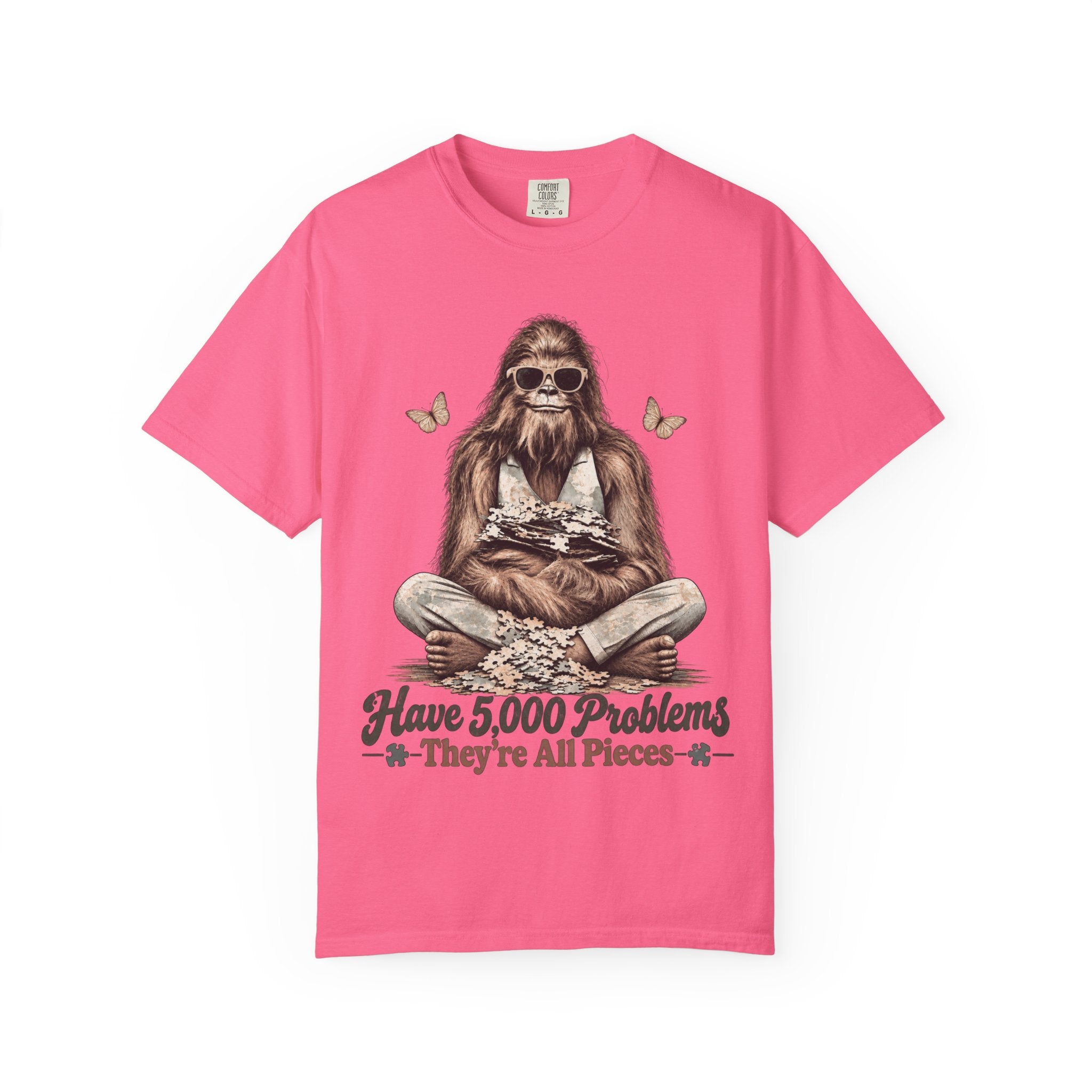 Bigfoot Puzzle Lover T-Shirt – Have 5,000 Problems, They're All Pieces