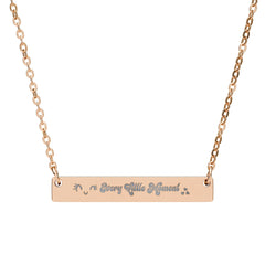 Engravable Horizontal Bar Necklace — Personalized Nameplate Pendant
