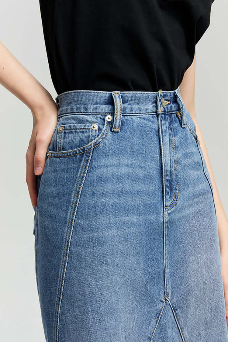 Ocean Wave Denim Skirt HJ821, , $ 118.00, A Moment Of Now™