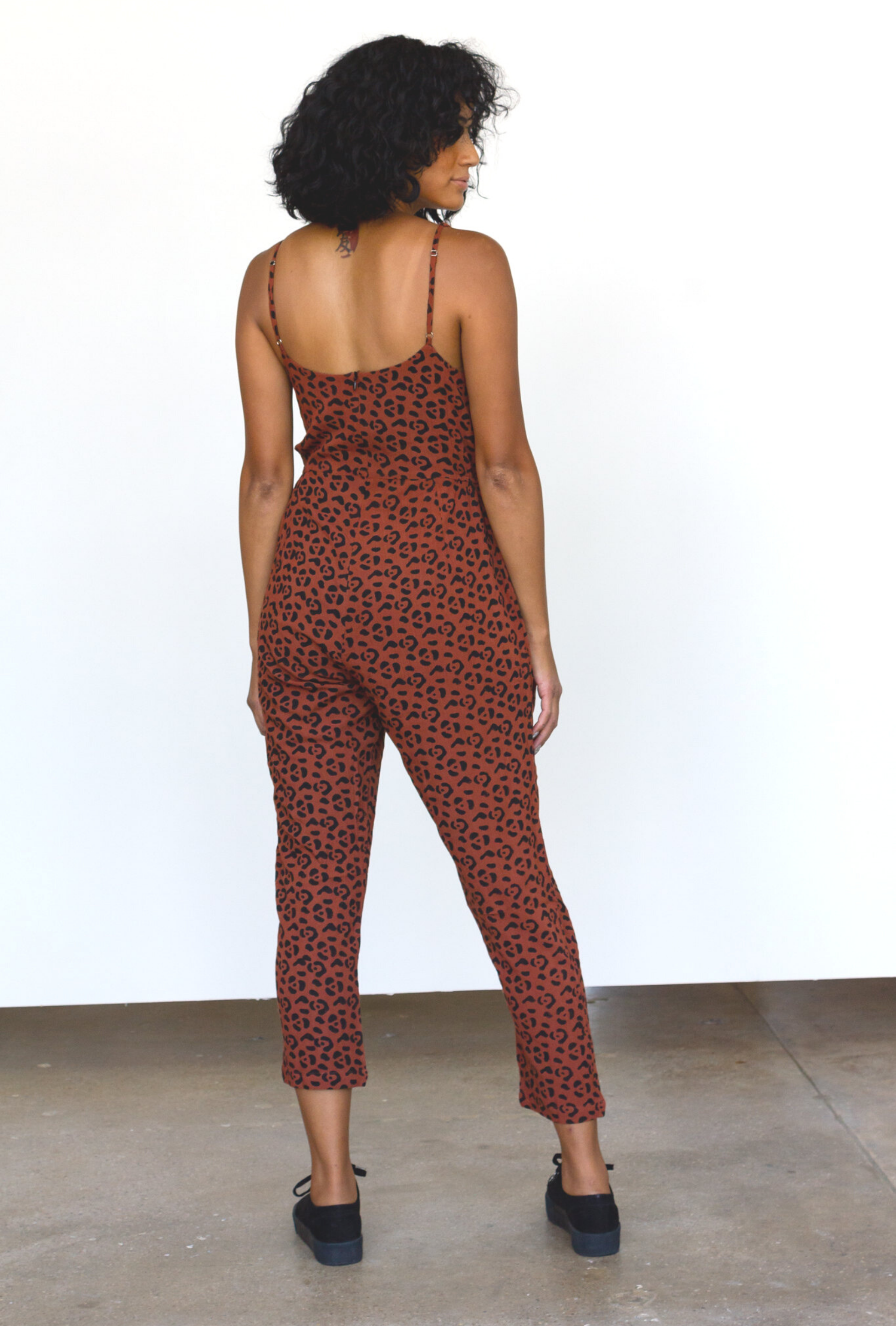 Leopard Strappy Jumpsuit in Sienna + Black | Boutique In USA, Jumpsuits, $ 140.00, A Moment Of Now™