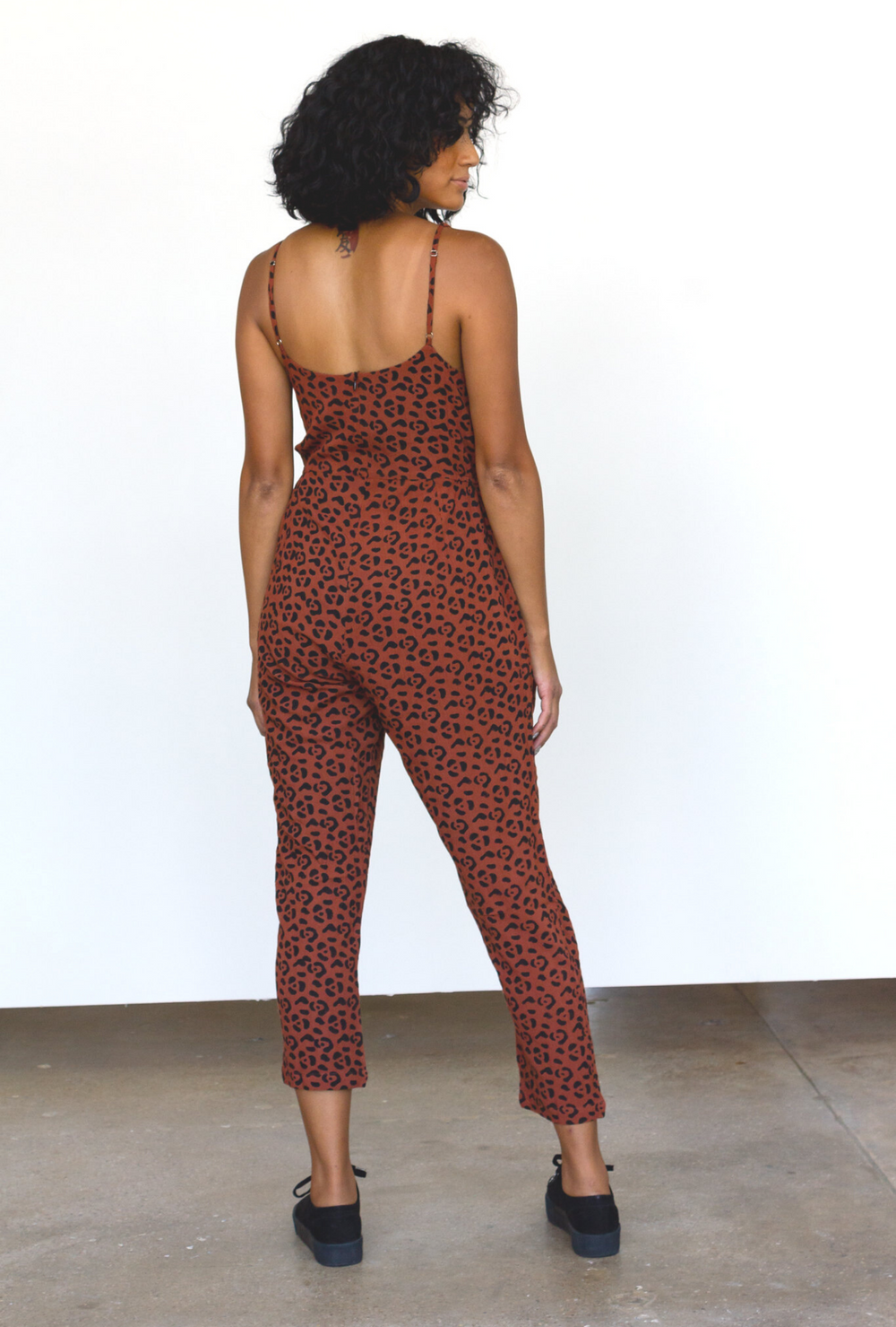 Leopard Strappy Jumpsuit in Sienna + Black | Boutique In USA, Jumpsuits, $ 140.00, A Moment Of Now™