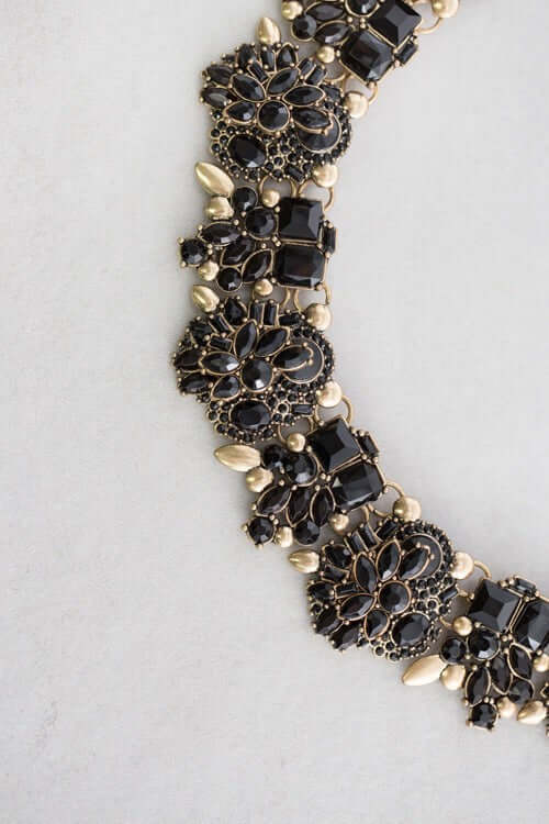 Bree Black Collar Necklace | Bold Elegance, Necklaces, $ 25.00, A Moment Of Now™