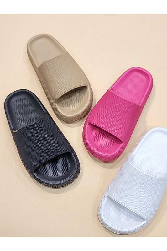 Pillow Slippers for Women | House Slides Shower Sandals | Extremely Comfy | Cushioned Thick Sole, Let's See Style, $ 43.95