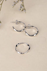 Shop Silver Plated Ripple Ring & Earrings Set | Boutique Fashion Jewelry, jewelry Sets, USA Boutique