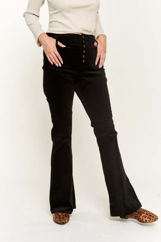 CORDUROY FLARE PANTS JJB5029, Jade By Jane, $ 65.00