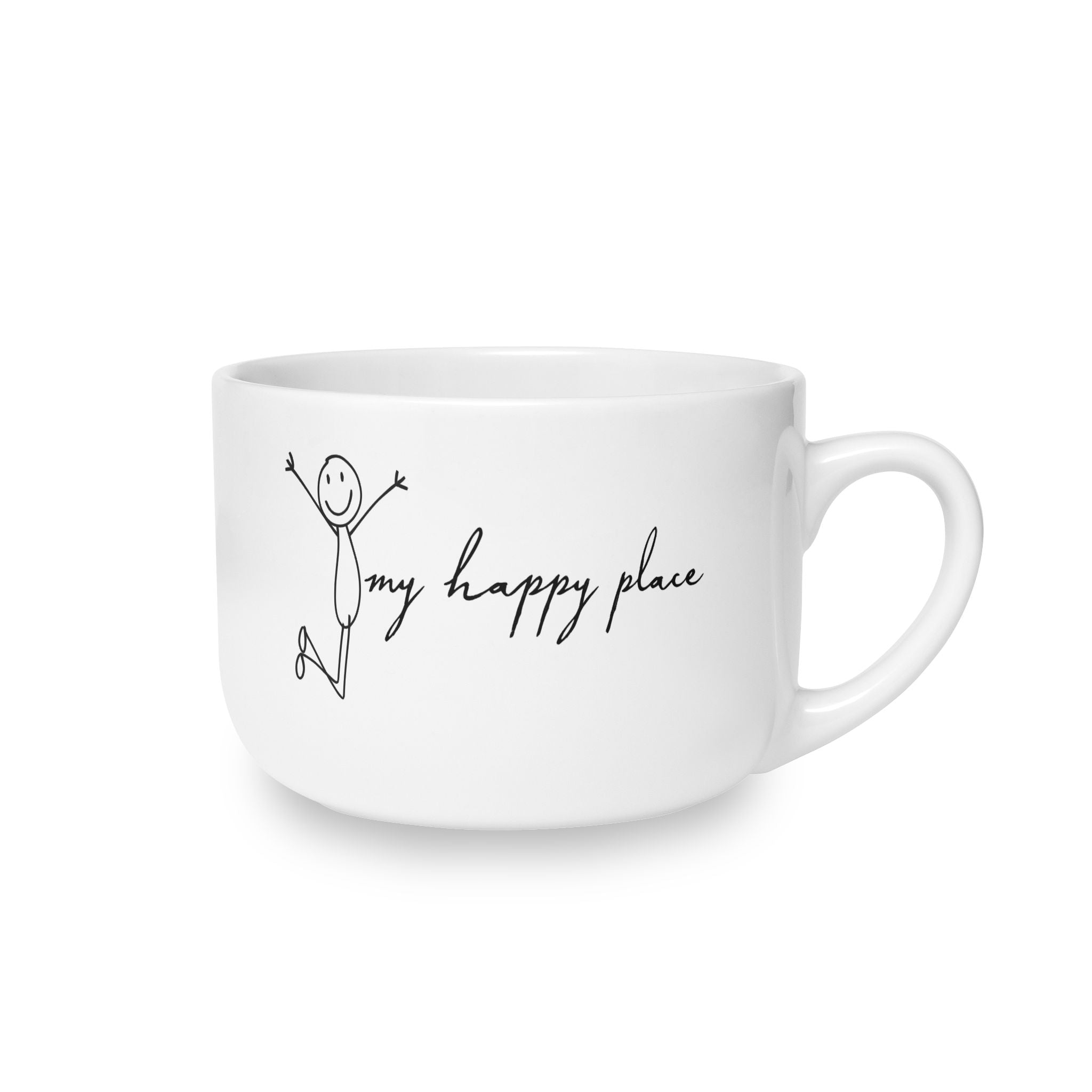 My Happy Place 25oz Ceramic Latte Mug, My Home Gift