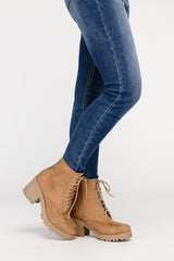 FUZZY Lace-up Combat Boots