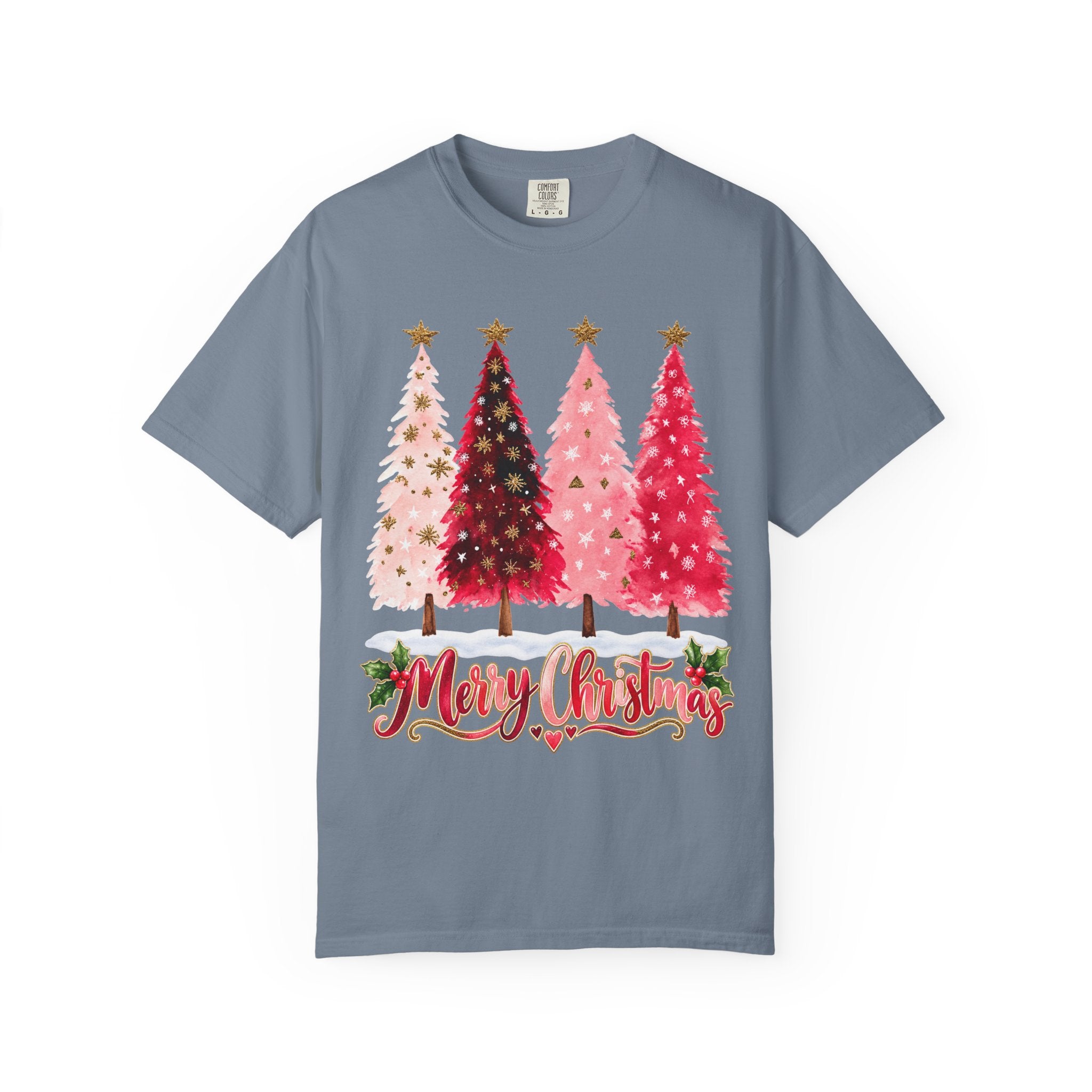 Merry Christmas Pink Tree T-Shirt - t-shirt product image 9