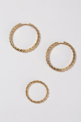 Shop Twine Gold Plated Ring & Earrings Set | Boutique Fashion Jewelry, jewelry Sets, USA Boutique