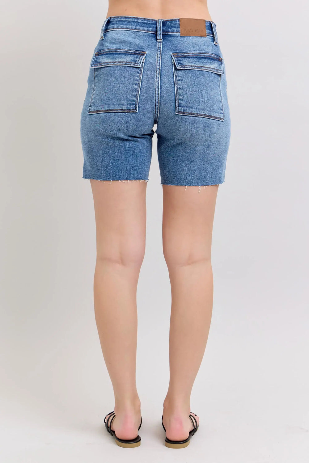 Judy Blue Mid Rise Bermuda Denim Shorts with Raw Hem | Plus Size, Shorts, $ 52.00, A Moment Of Now™