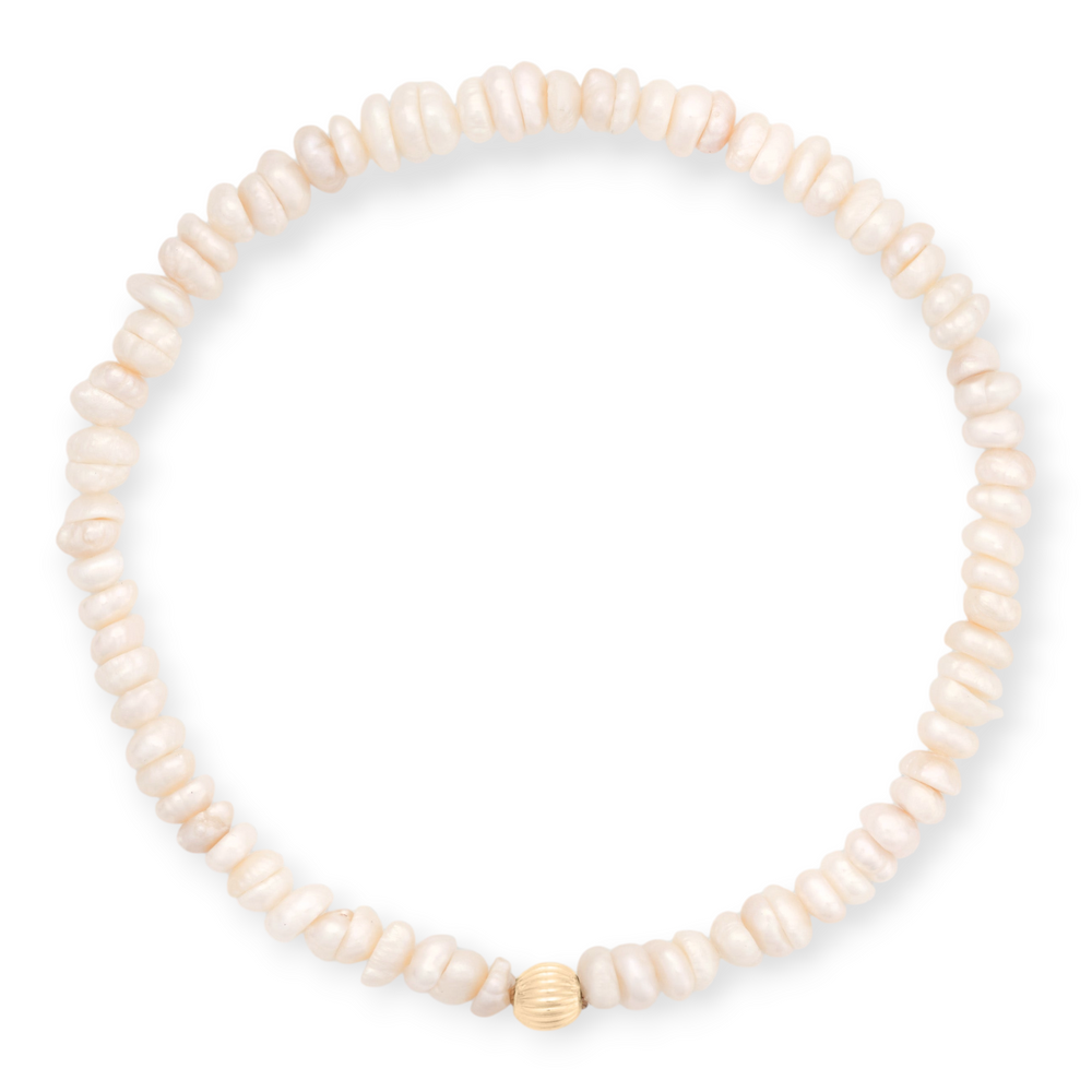 Freshwater Pearl Bracelet | 14K Gold Filled Stretch, Bracelets, $ 54.00, A Moment Of Now™