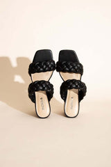 BUGGY-S Braided Straps Mule Heels Sandals, Fortune Dynamic, A Moment Of Now