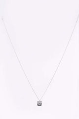 Shop Silver Twist Ring & Square Pendant Necklace Set | Fashion Jewelry, jewelry Sets, USA Boutique