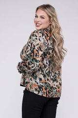 Plus Size Floral Print Lace Trim Blouse, Nuvi Apparel, A Moment Of Now