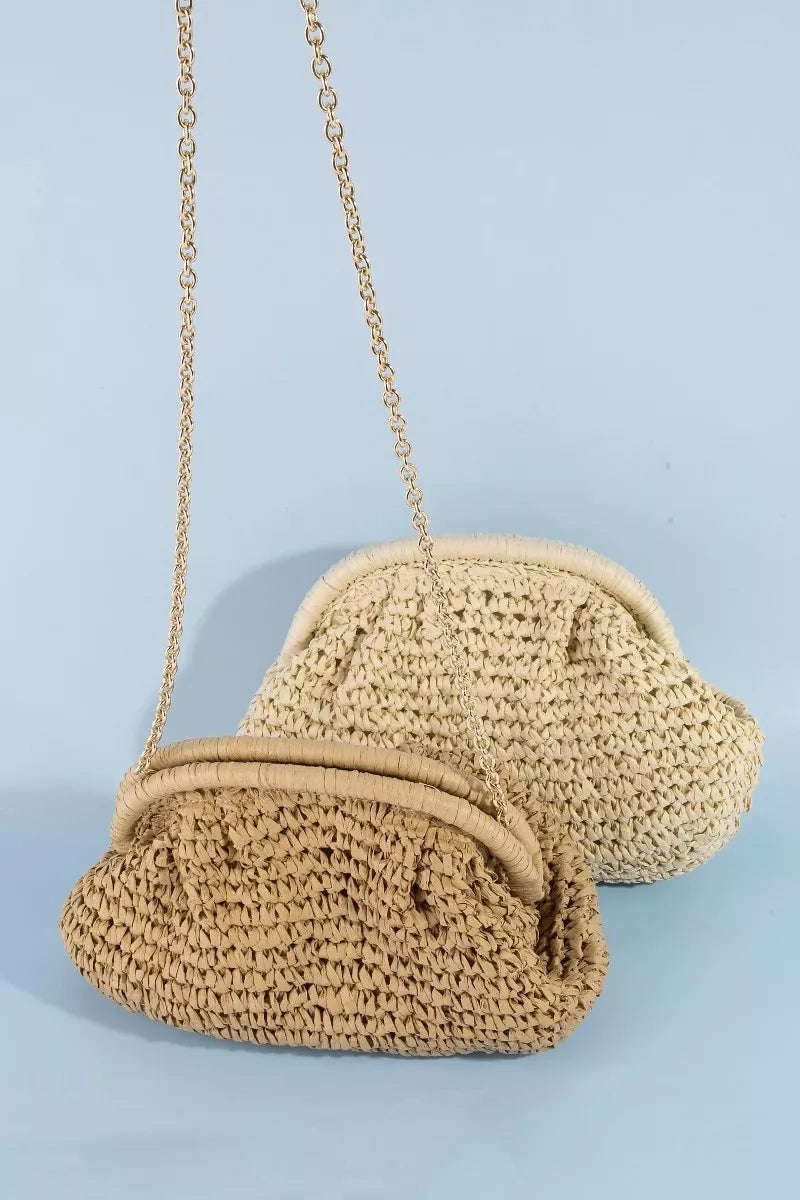 Woven Raffia Frame Shoulder Bag | Boutique In USA, Shoulder Bags, $ 53.00, A Moment Of Now™