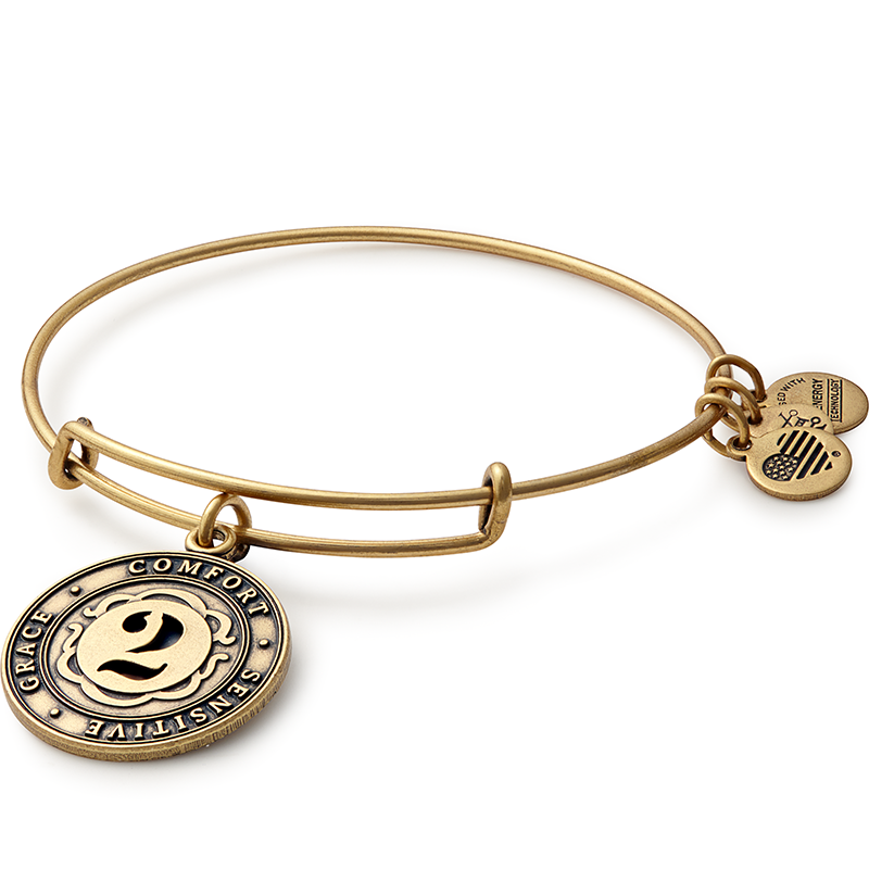 Number 2 Charm Bangle Bracelet | Grace, Comfort, and Sensitive, Bracelets, $ 9.90, A Moment Of Now™