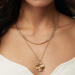 Lucky Four Leaf Clover Adjustable Necklace, Necklaces, $ 48.00, A Moment Of Now™