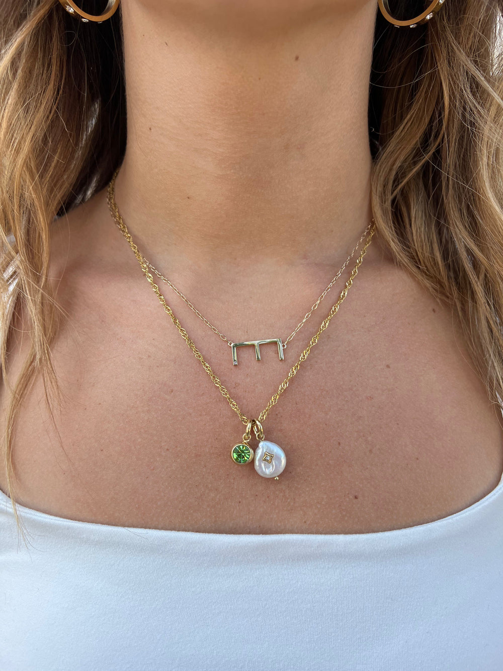 Initial E Precious Elongated Necklace, Necklaces, $ 39.90, A Moment Of Now™