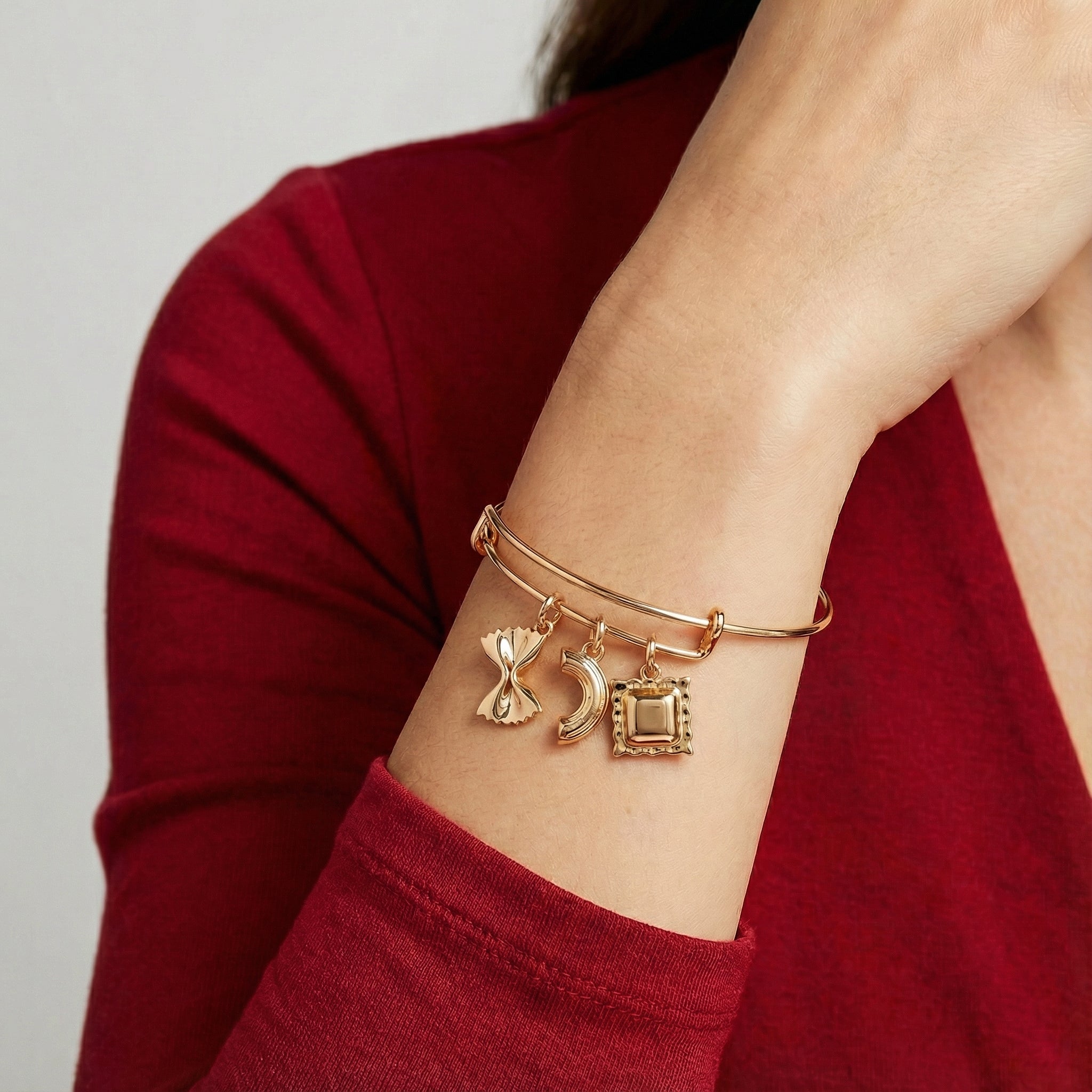 Pasta Multi Charm Bangle, Bracelets, $ 38.00, A Moment Of Now™