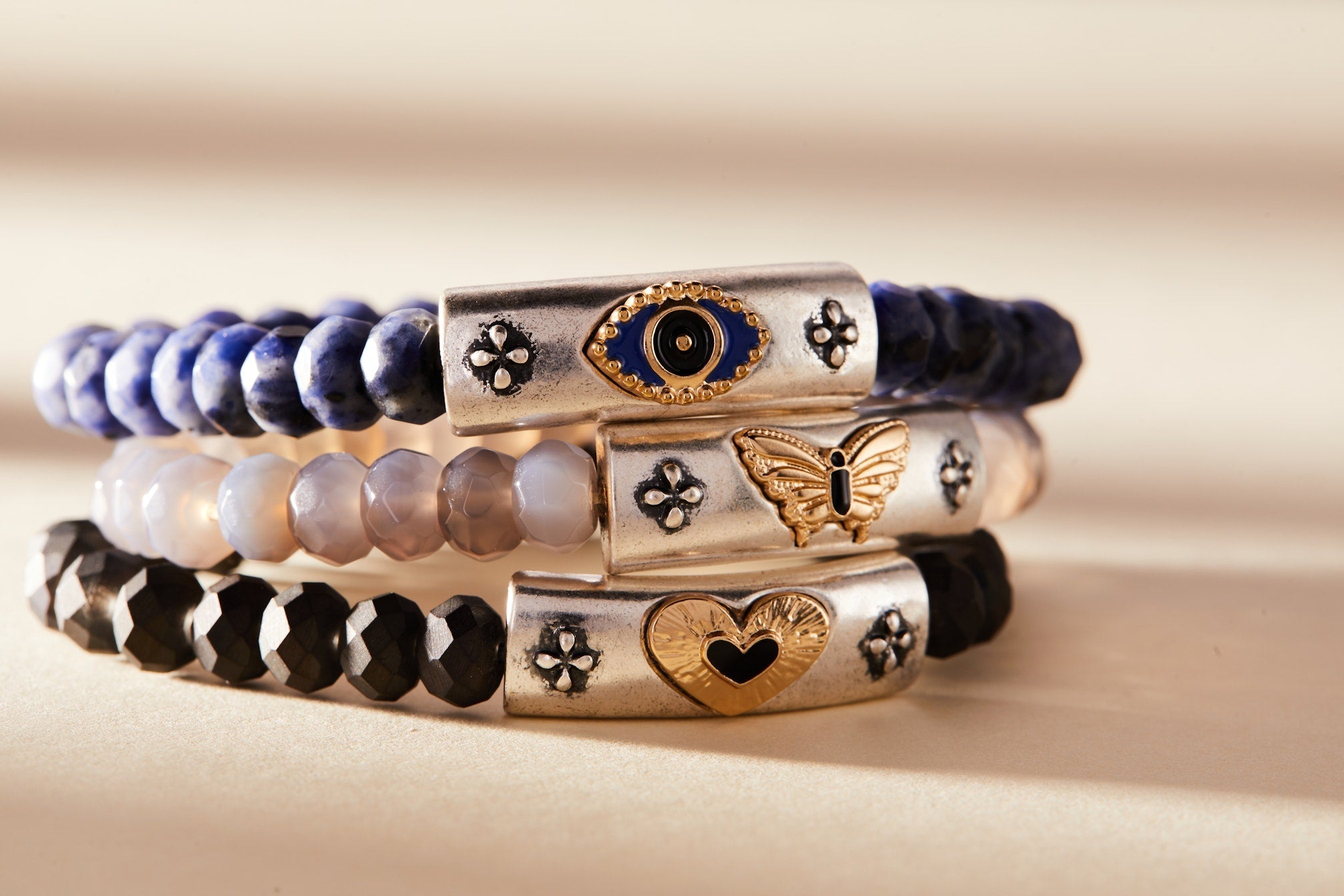Antique Evil Eye Stretch Bracelet, Bracelets, $ 34.00, A Moment Of Now™