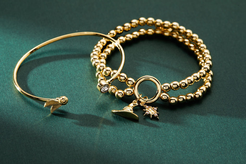 Harry Potter™ Golden Snitch + Crystal Flex Cuff, Bracelets, $ 34.00, A Moment Of Now™