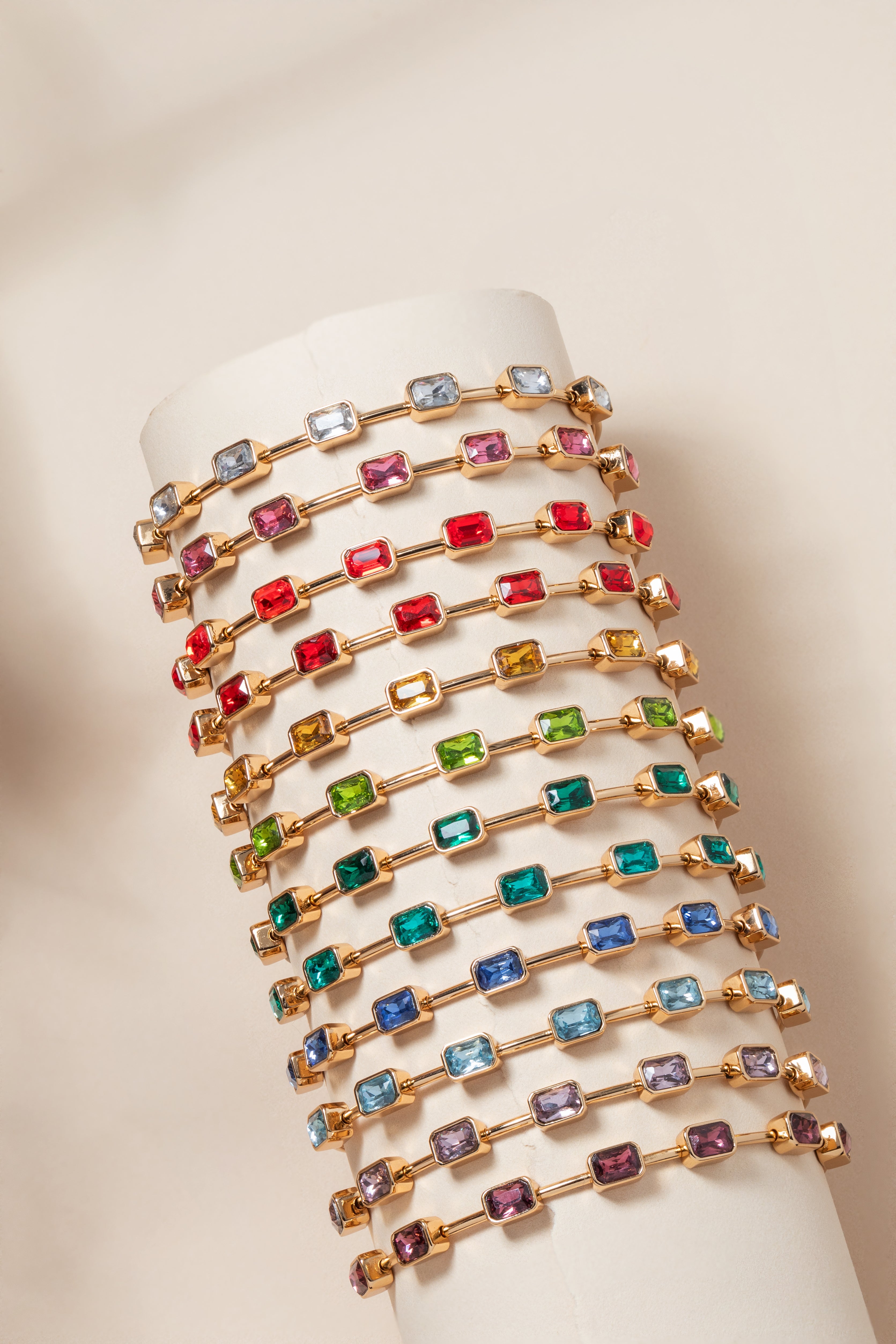 April Birthstone Emerald Cut Bangle, Bracelets, $ 34.00, A Moment Of Now™