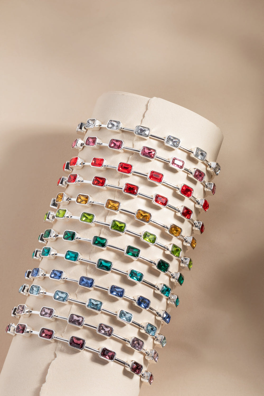 February Birthstone Emerald Cut Bangle, Bracelets, $ 34.00, A Moment Of Now™