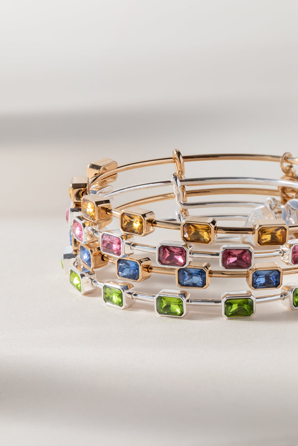 February Birthstone Emerald Cut Bangle, Bracelets, $ 34.00, A Moment Of Now™