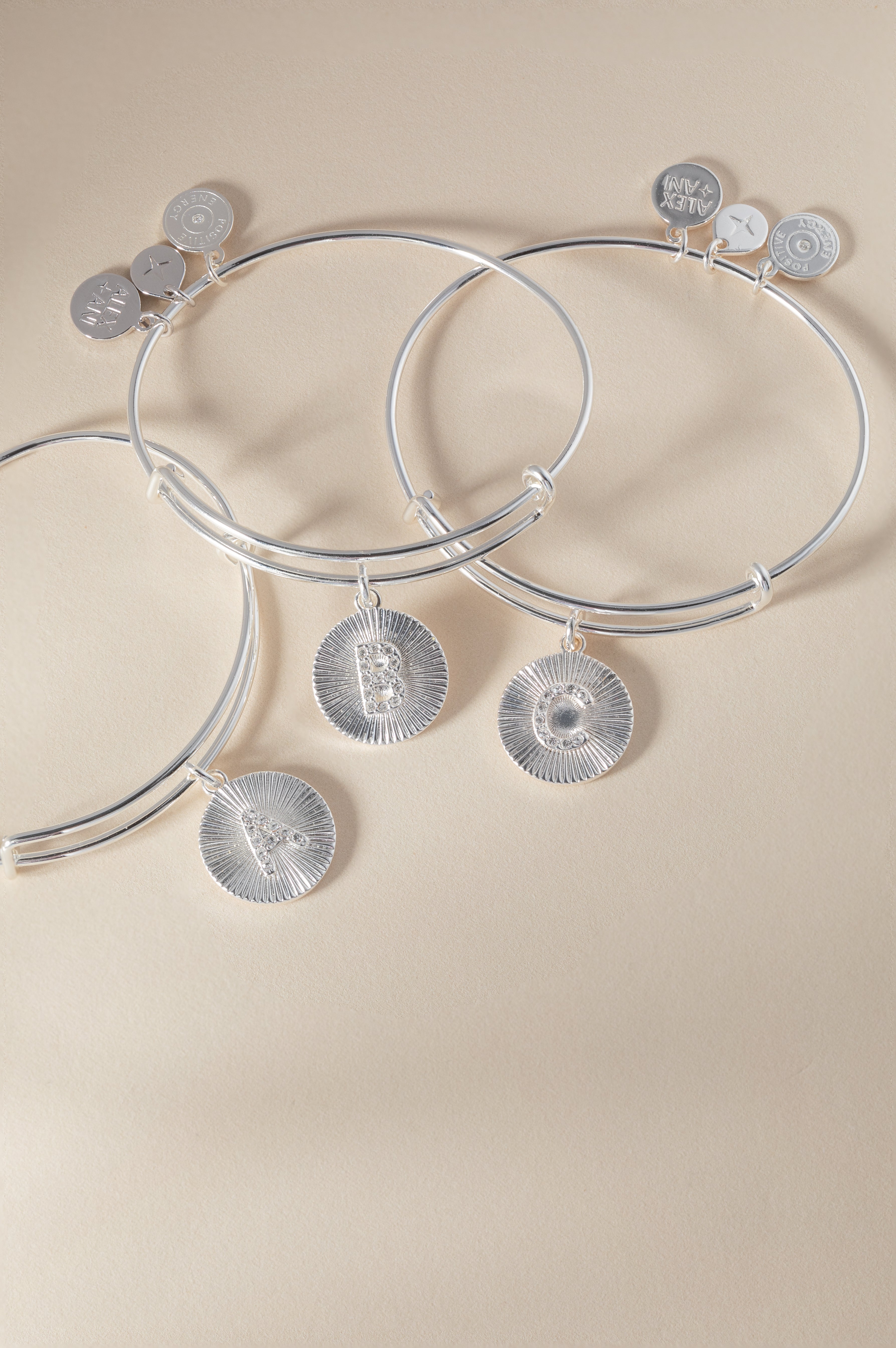 Initial A Pave Starburst Texture Bangle, Bracelets, $ 28.00, A Moment Of Now™