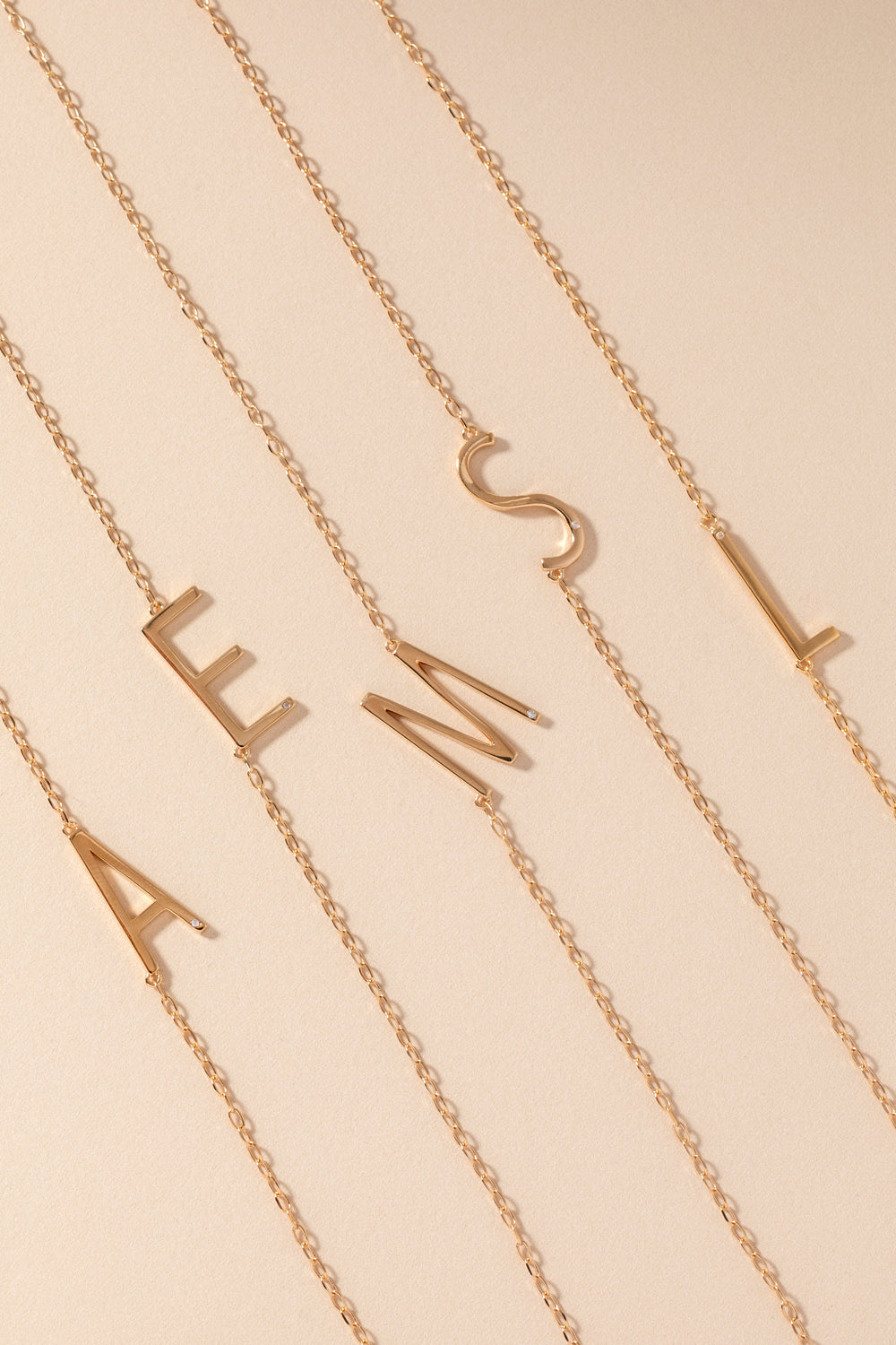 Initial S Precious Elongated Necklace, Necklaces, $ 39.90, A Moment Of Now™