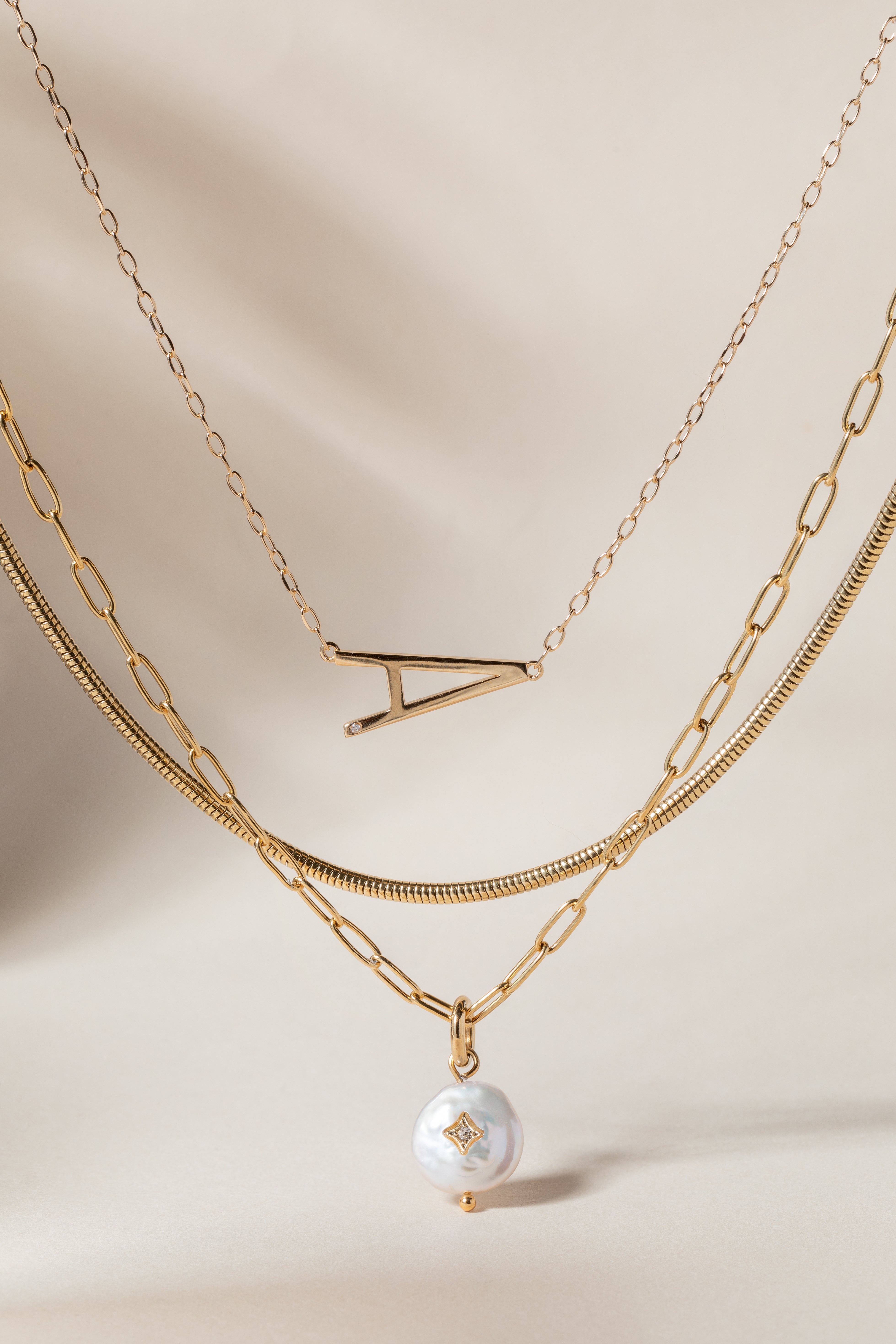 Initial A Precious Elongated Necklace, Necklaces, $ 39.90, A Moment Of Now™