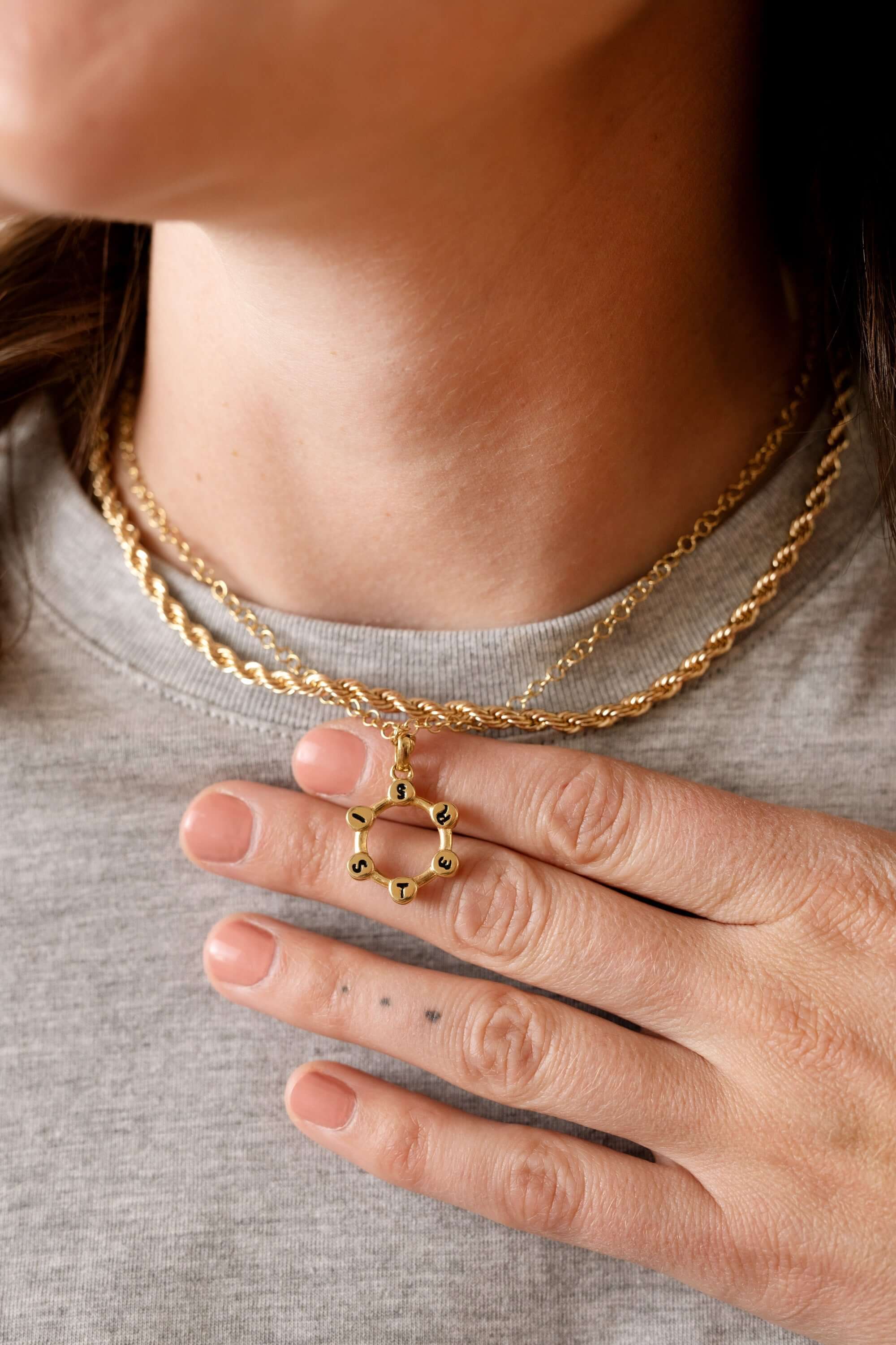 Sister Hidden Message Acrostic Necklace, Necklaces, $ 23.90, A Moment Of Now™