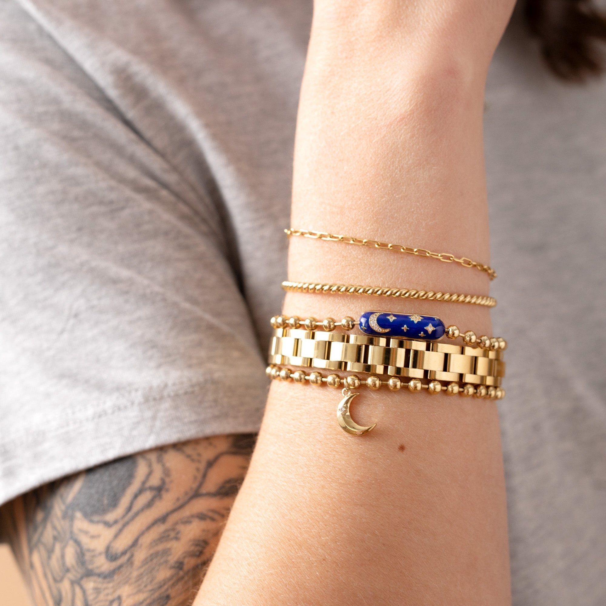 Starry Night Barrel Closure Bracelet, Bracelets, $ 38.00, A Moment Of Now™
