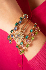 December Birthstone Emerald Cut Bangle, Bracelets, $ 34.00, A Moment Of Now™