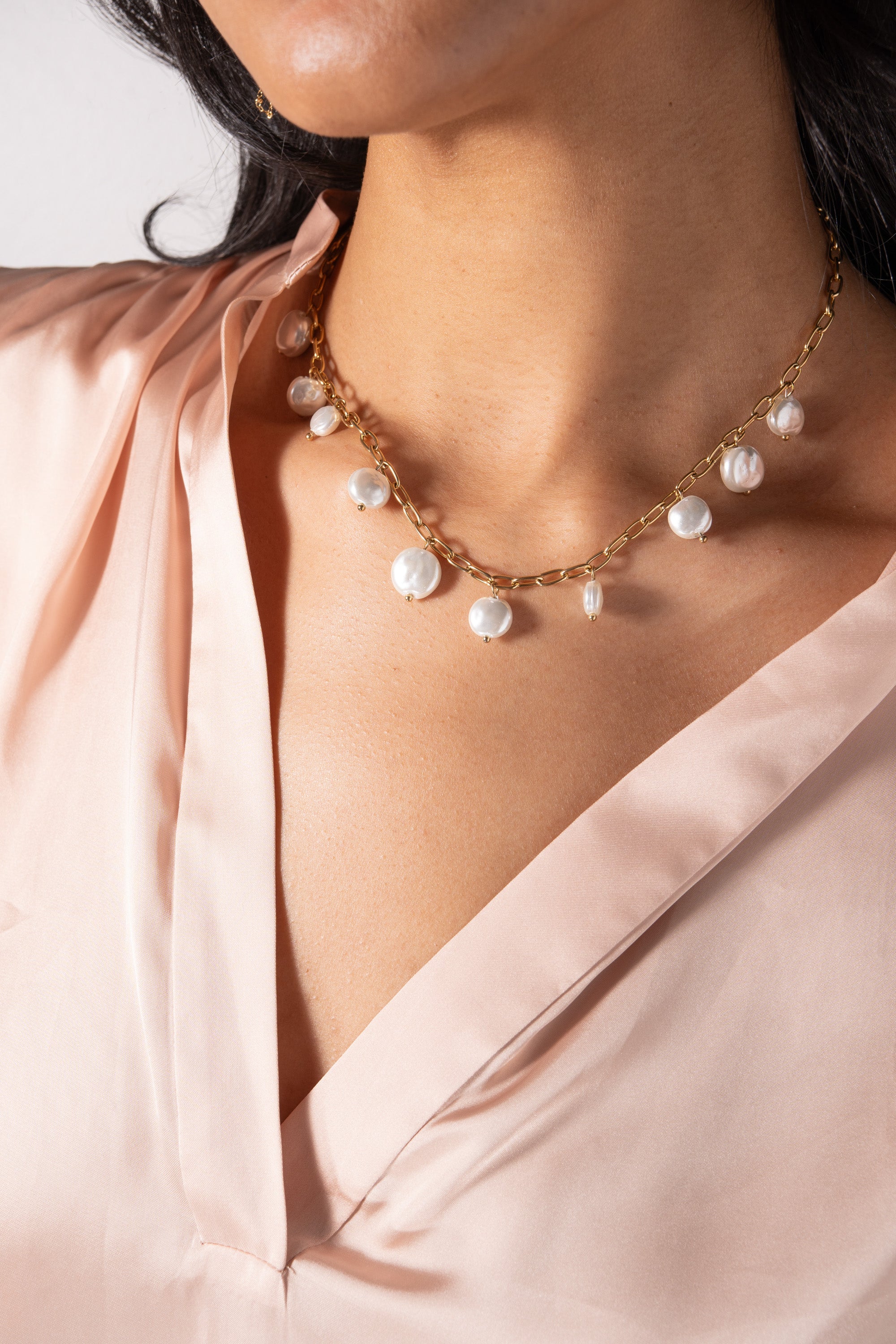 Coin Pearl Shaky Necklace, Necklaces, $ 29.90, A Moment Of Now™