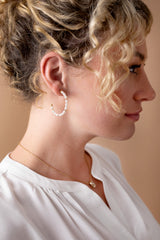 Rice Pearl Hoop Earring, Earrings, $ 26.90, A Moment Of Now™