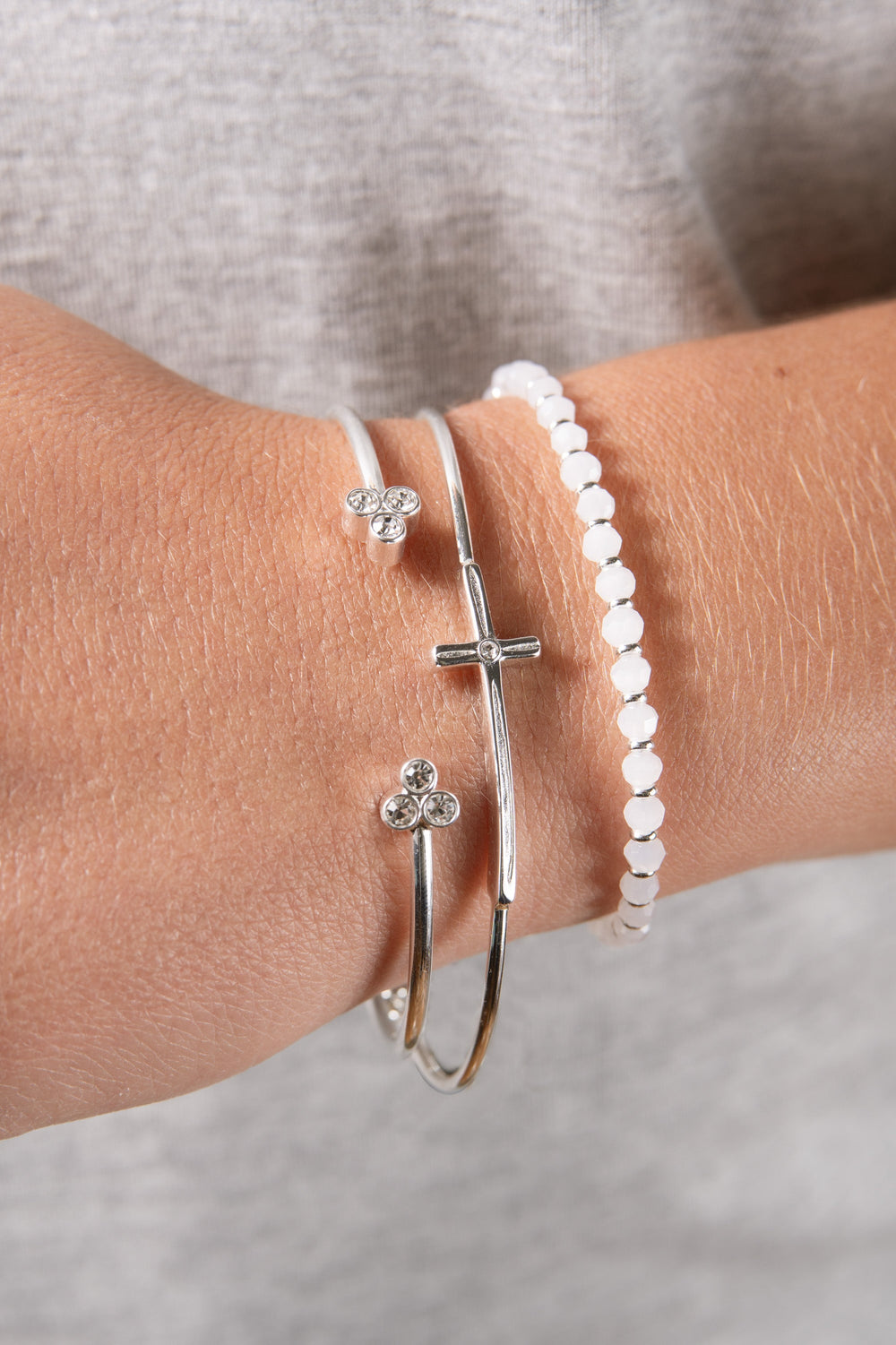 Cross Inline Bangle, Bracelets, $ 34.00, A Moment Of Now™