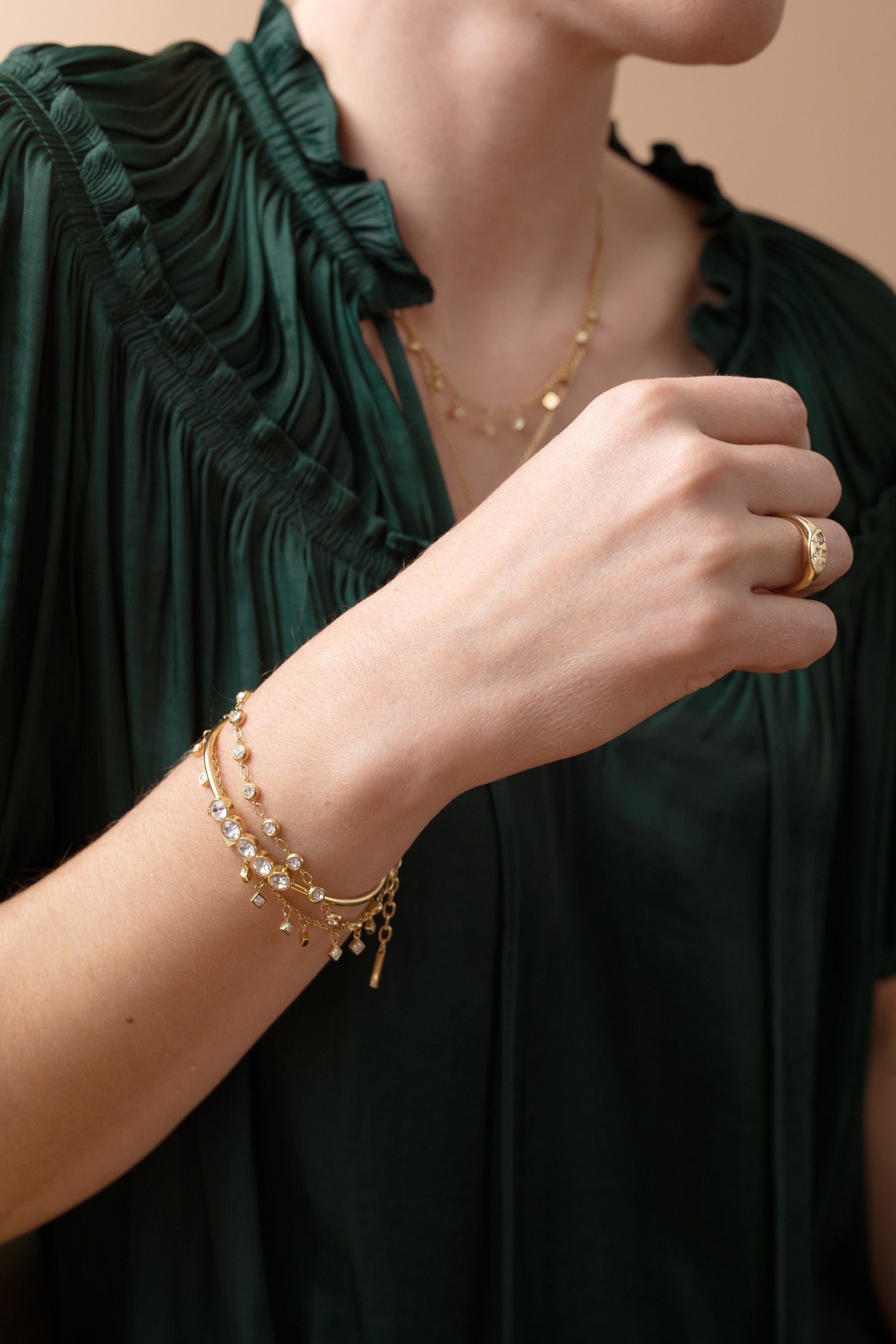 Crystal Pebble Chain Bracelet, Bracelets, $ 39.90, A Moment Of Now™