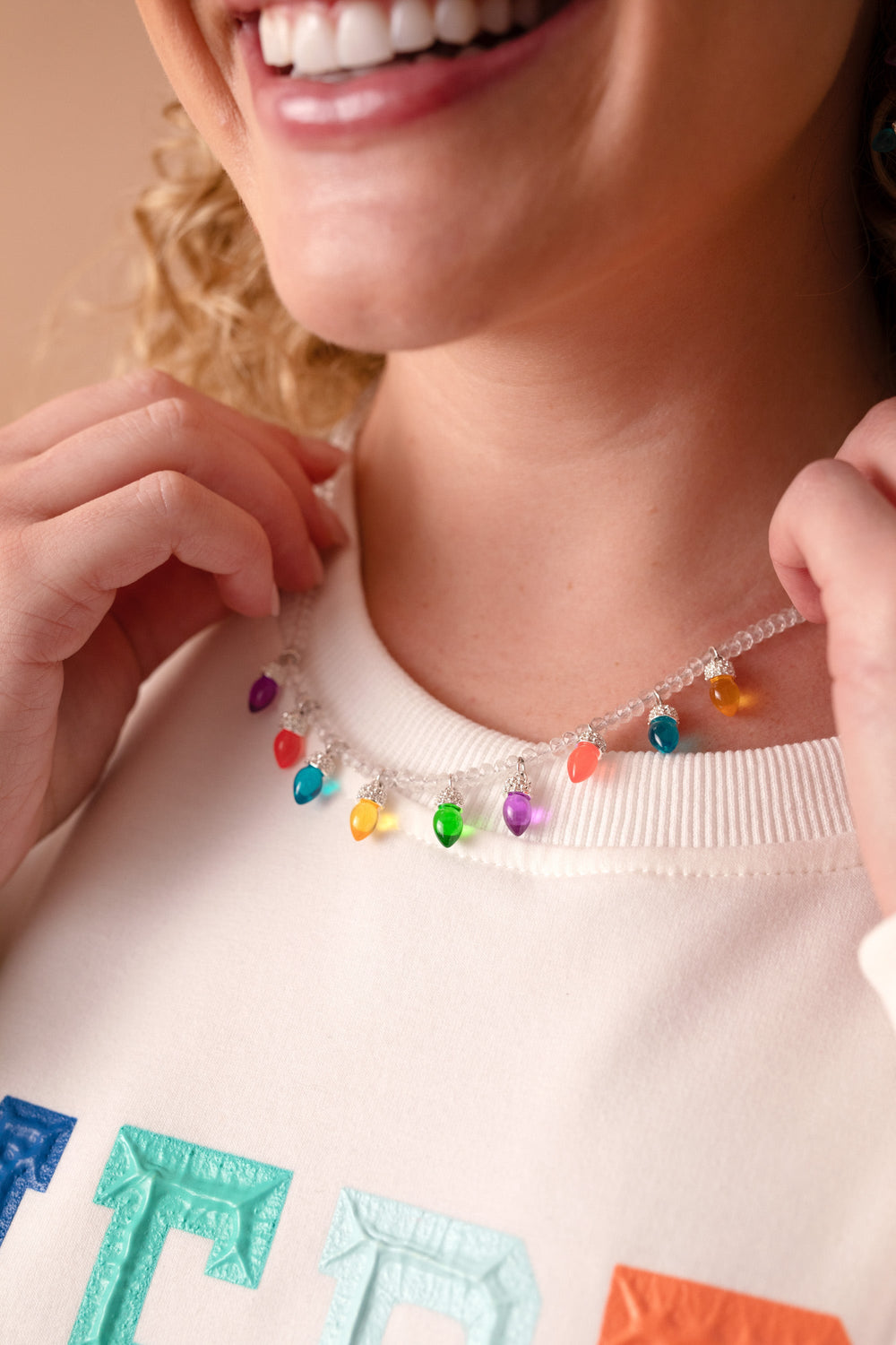 Christmas Light Bulb Necklace, Necklaces, $ 48.00, A Moment Of Now™