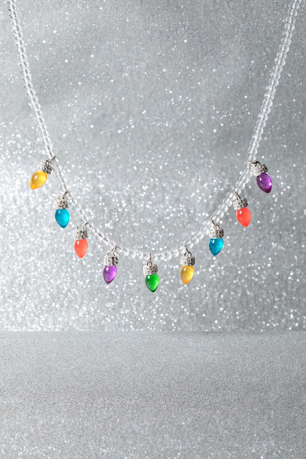 Christmas Light Bulb Necklace, Necklaces, $ 48.00, A Moment Of Now™