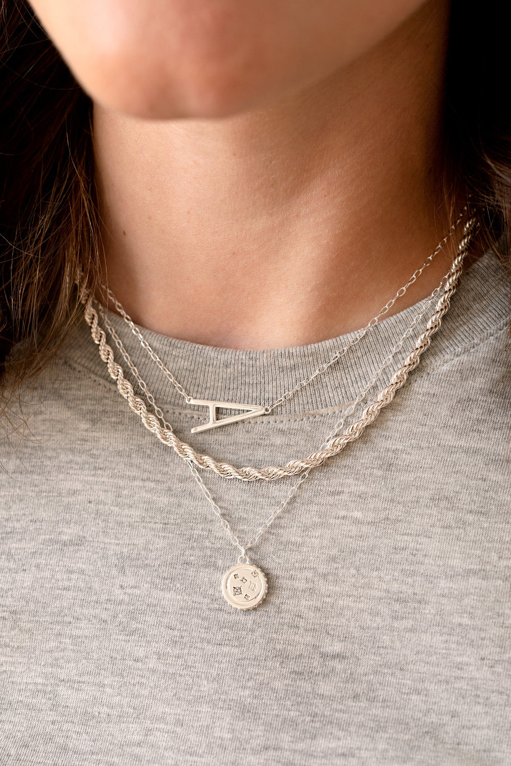 Initial A Precious Elongated Necklace, Necklaces, $ 39.90, A Moment Of Now™