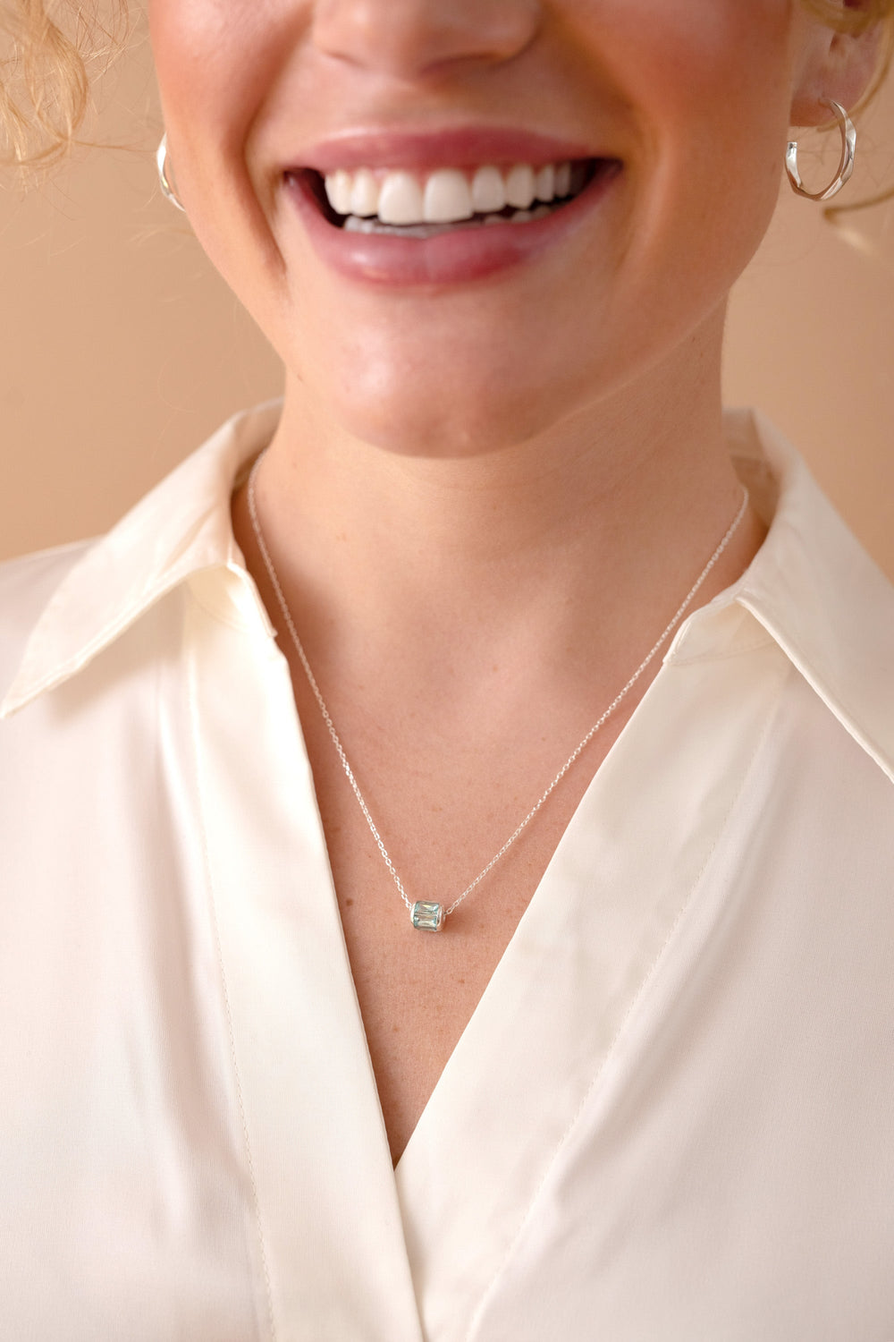 March Birthstone Precious Pendant Necklace, Necklaces, $ 88.00, A Moment Of Now™